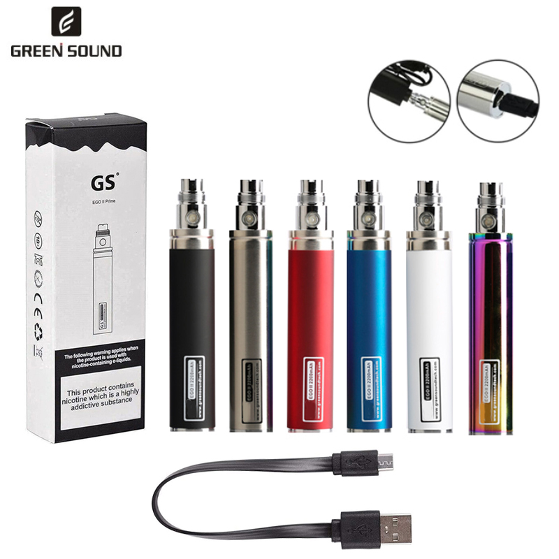 Diy Vape Electronics - EVOD 510, CE4,J2用のマイクロUSB充電器付きバッテリー,電子タバコ,気化器キット,gs ego ii prim,パススルータンク,2200mah