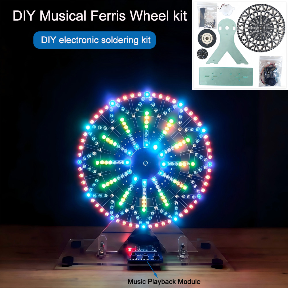 Diy Electronics Kits For Kids - DIY電子キット LEDライト付きミュージカル観覧車 DIYはんだ付けキット