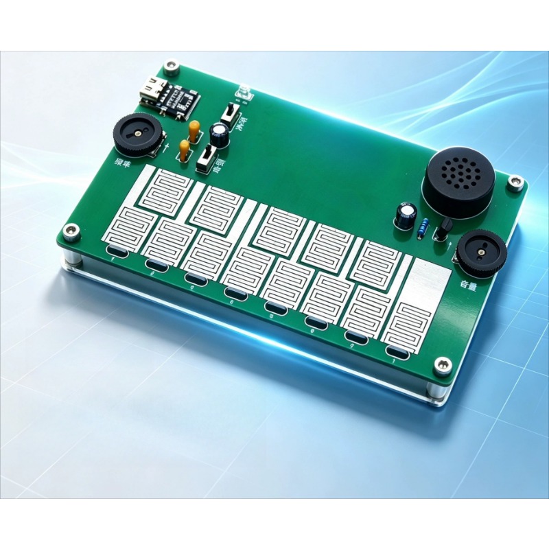 Diy Electronics Course - タッチピアノ タッチ式電子楽器 DIYメイカーコースデザイン 溶接練習キット パーツ TypeC充電