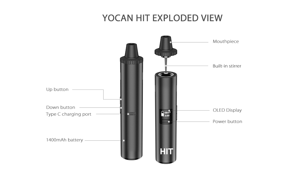 Yoscan-乾いた草のための電子タバコのキット,元の仕事の - Diy Vape Electronics のレビューと価格