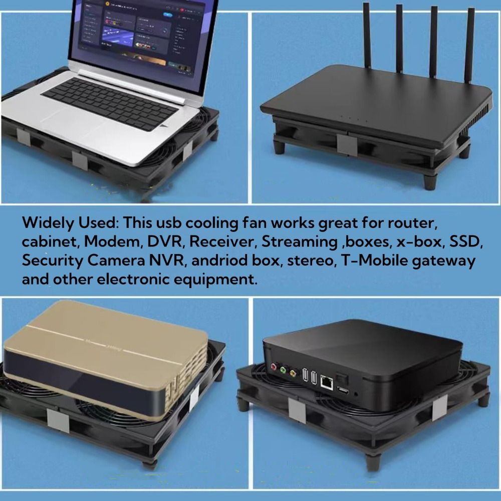 USB給電式電子冷却ファン デュアルファン DIYコンピュー - Diy Electronics Cabinet のレビューと価格