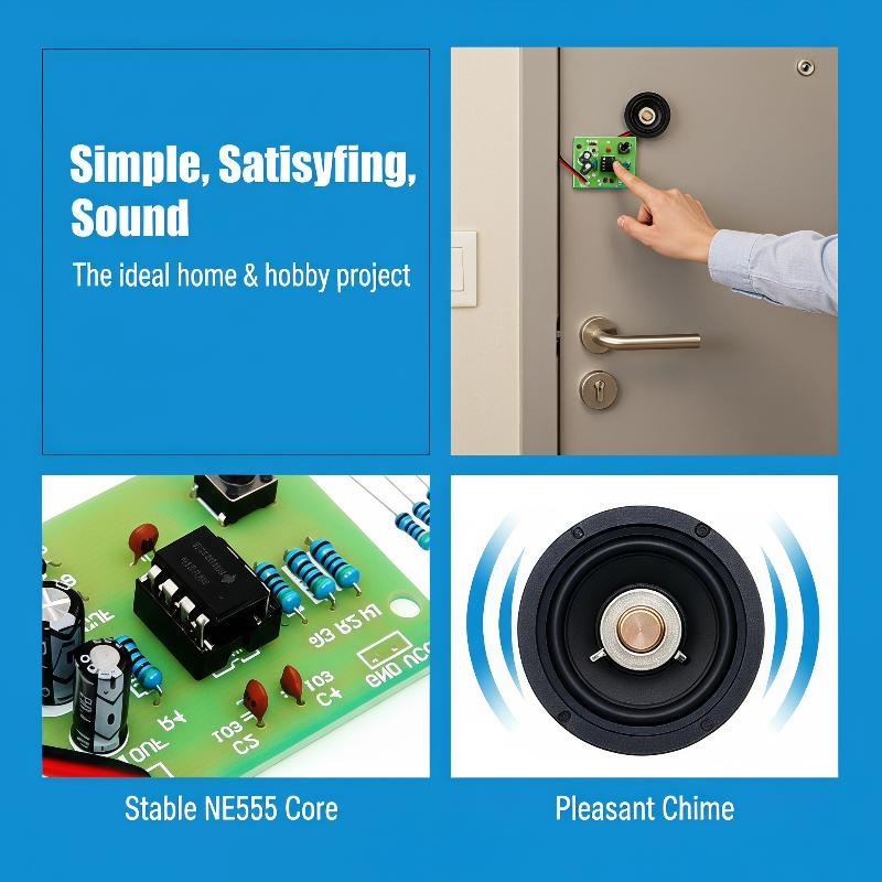 NE555 ドアベル DIY はんだ付け練習キット デュアル - Diy Home Electronics Projects のレビューと価格