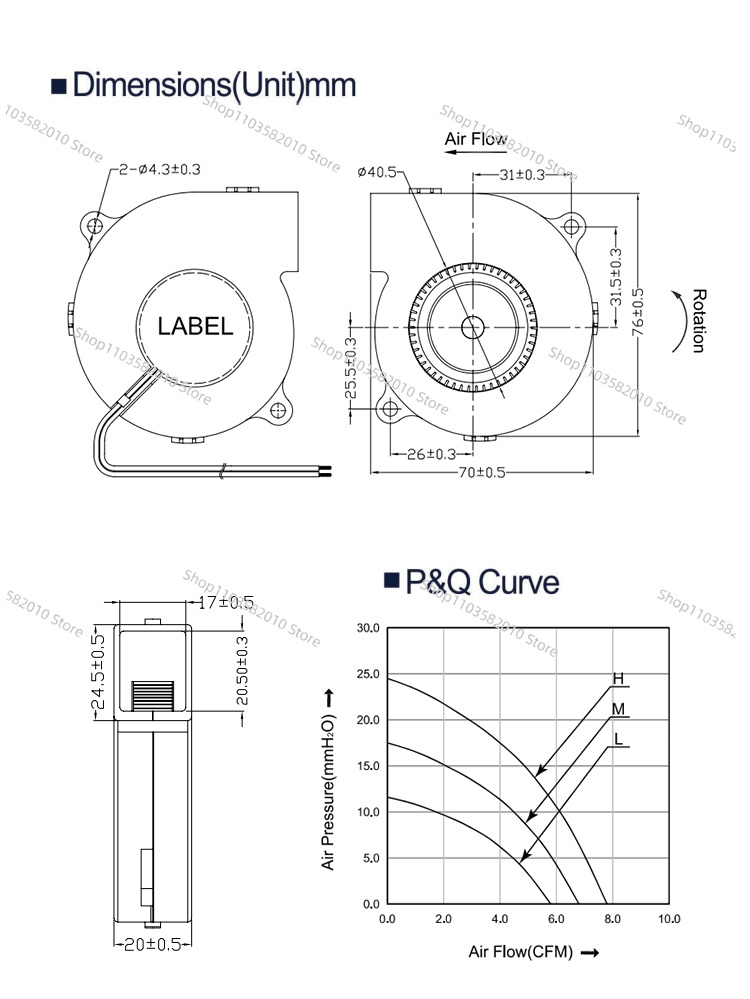 超薄型75mm DC遠心送風機、電子機器およびキャビネット用 - Diy Electronics Cabinet のレビューと価格