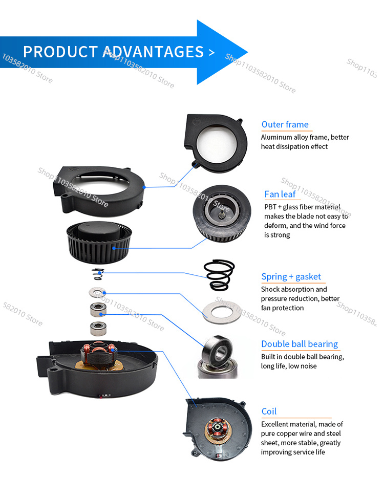 超薄型75mm DC遠心送風機、電子機器およびキャビネット用 - Diy Electronics Cabinet のレビューと価格
